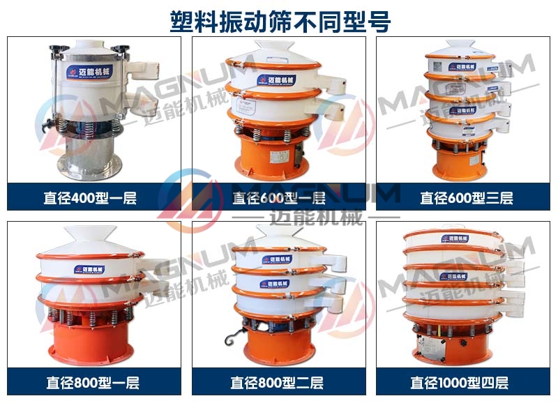 氟化钾塑料振动筛不同型号展示